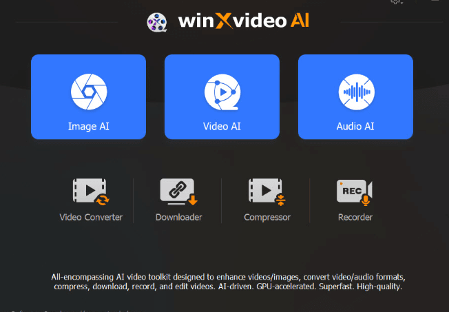 Winxvideo AIの動画高画質化設定