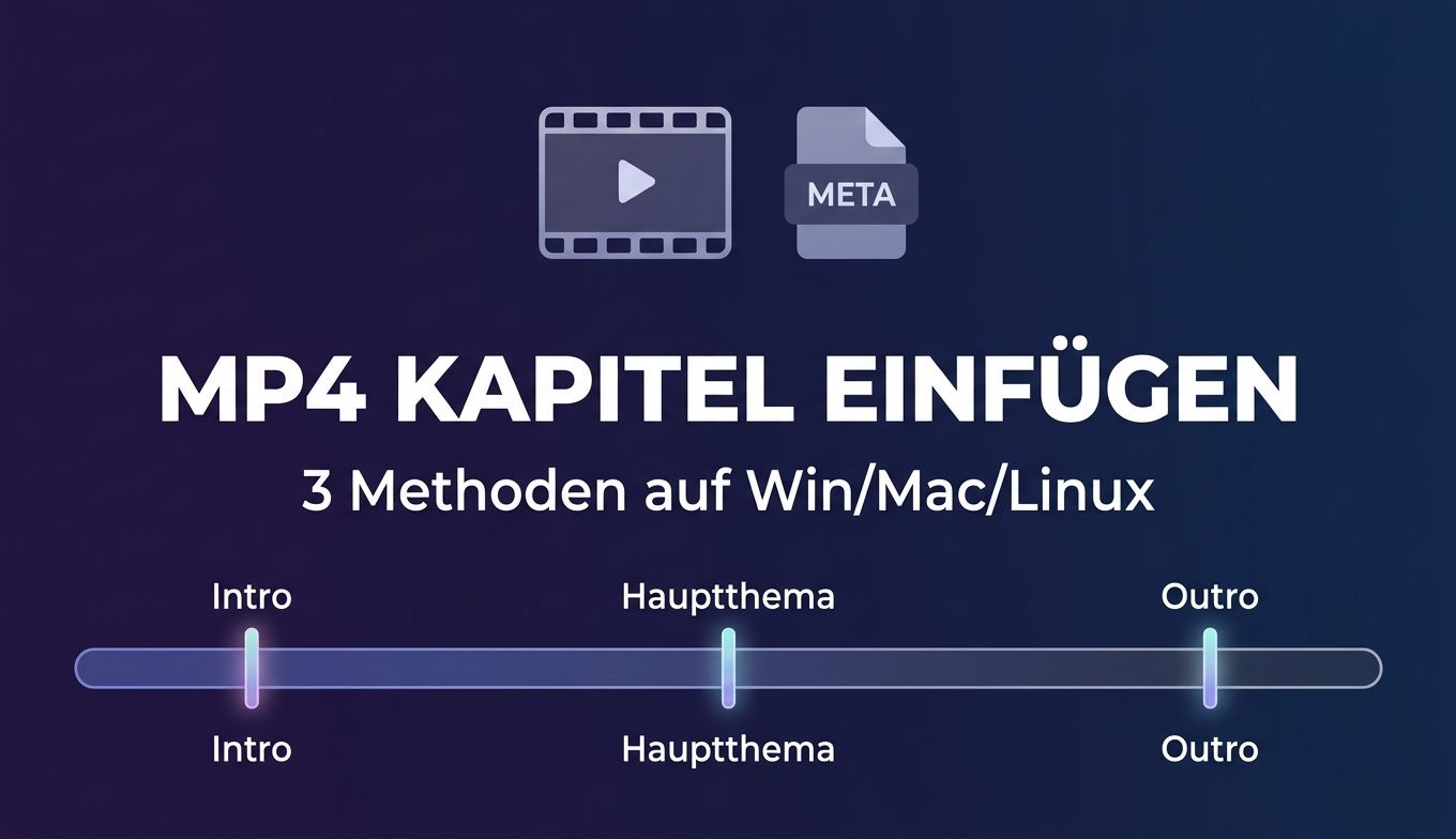 MP4 Kapitel einfügen: 3 getestete Methoden für Windows, Mac und Linux (FFmpeg, MP4Box, HandBrake)