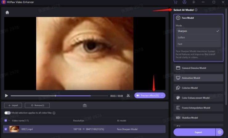 HitPaw Video Enhancer Screenshot
