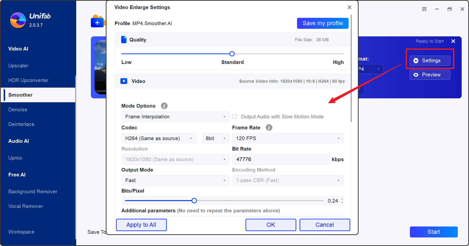 best frame rate for 4k video-step2