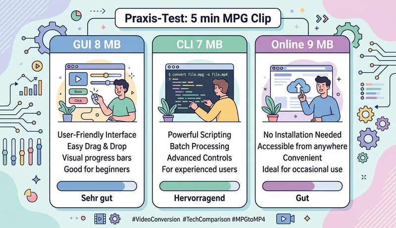 Konzept Praxis-Test MPG zu MP4 3-Methoden-Vergleich