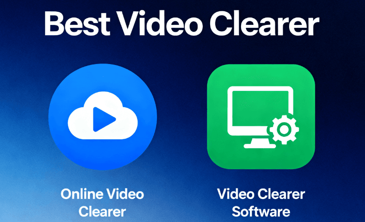Video clearer workflow chart comparing desktop and online options