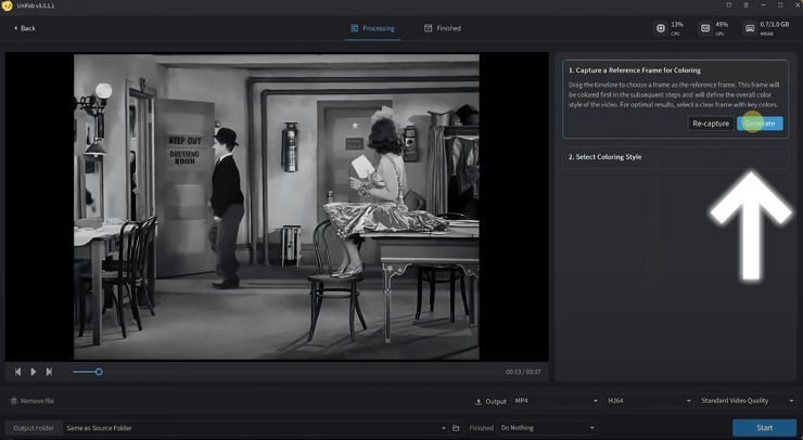 film colorization - step2