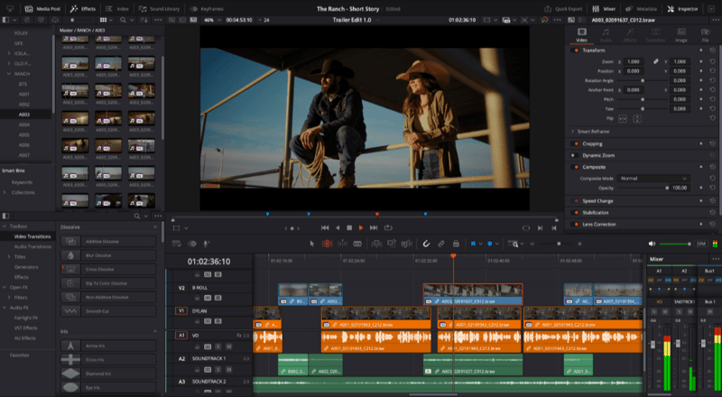 davinci resolve screenshot