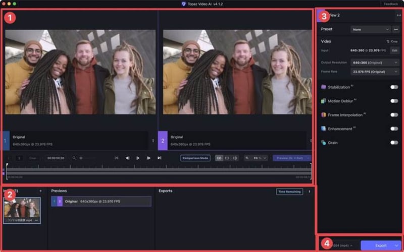 Topazで手ぶれ補正の方法