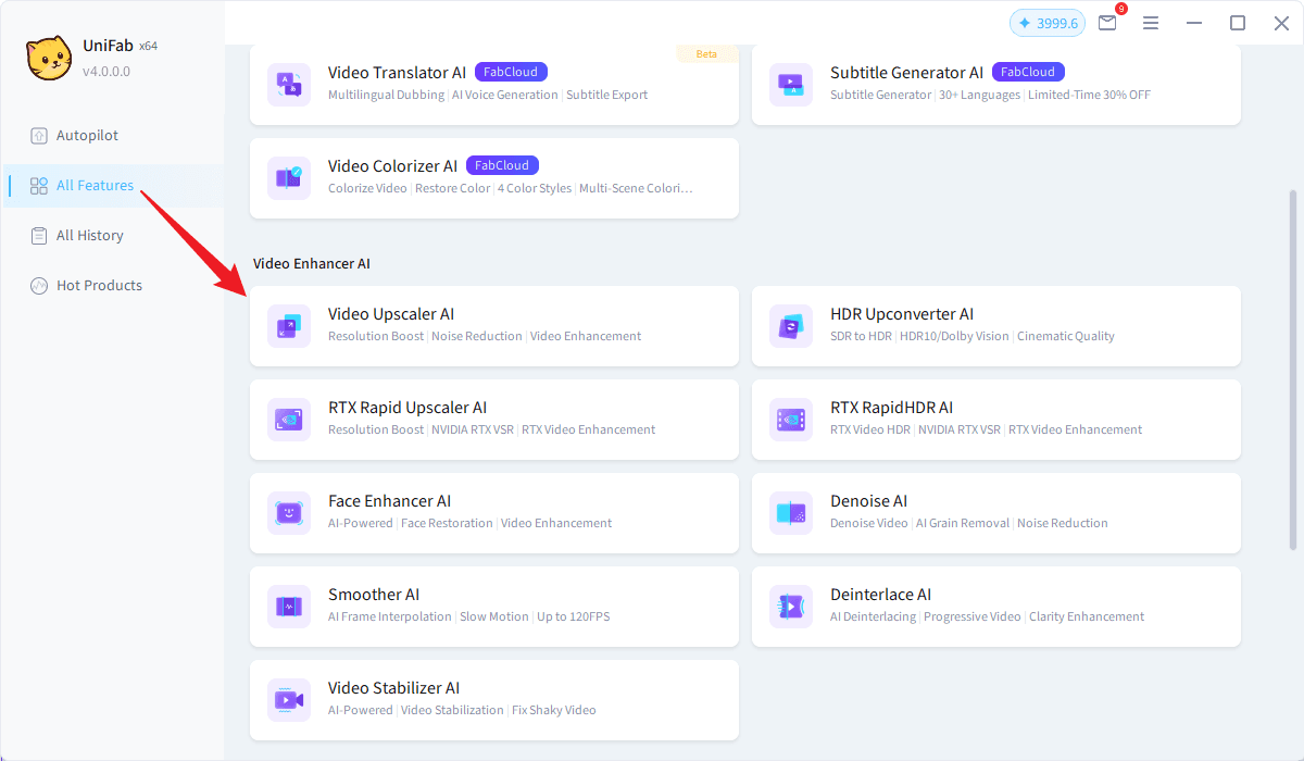 how to upscale video using unifab - step1