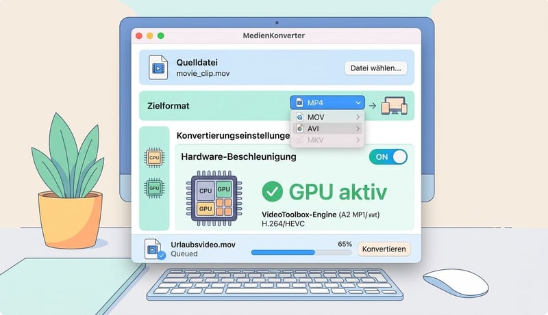 Konzept Mac-Konverter VideoToolbox Hardware-Beschleunigung