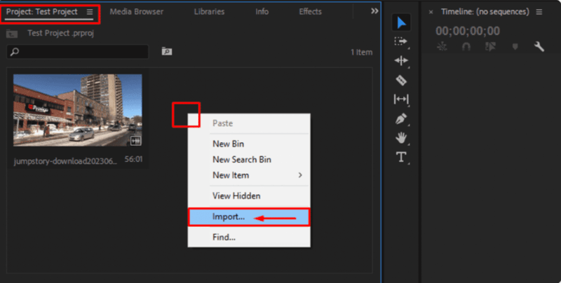 How to Reduce Grain in Video Premiere Pro - step1