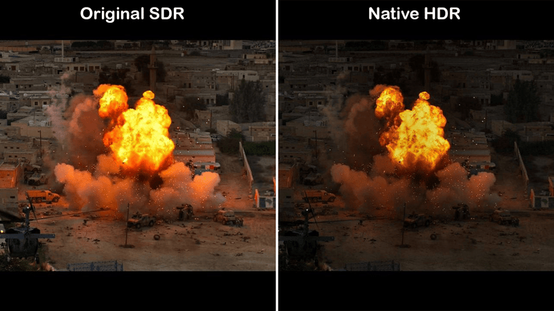 original sdr vs native hdr effect
