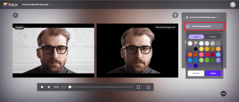 fotor background remover-step2