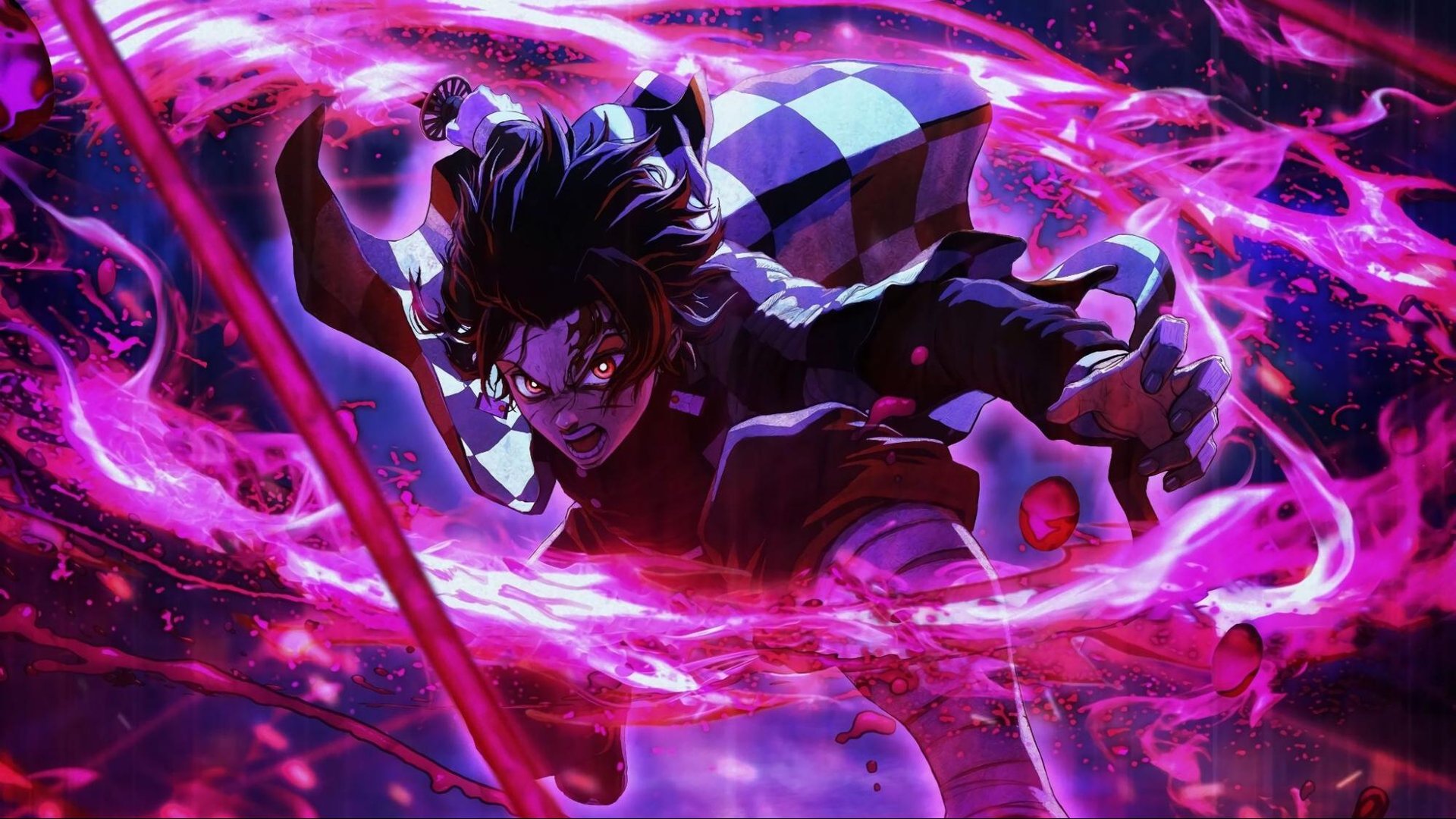 Warrior wielding sword with fiery aura