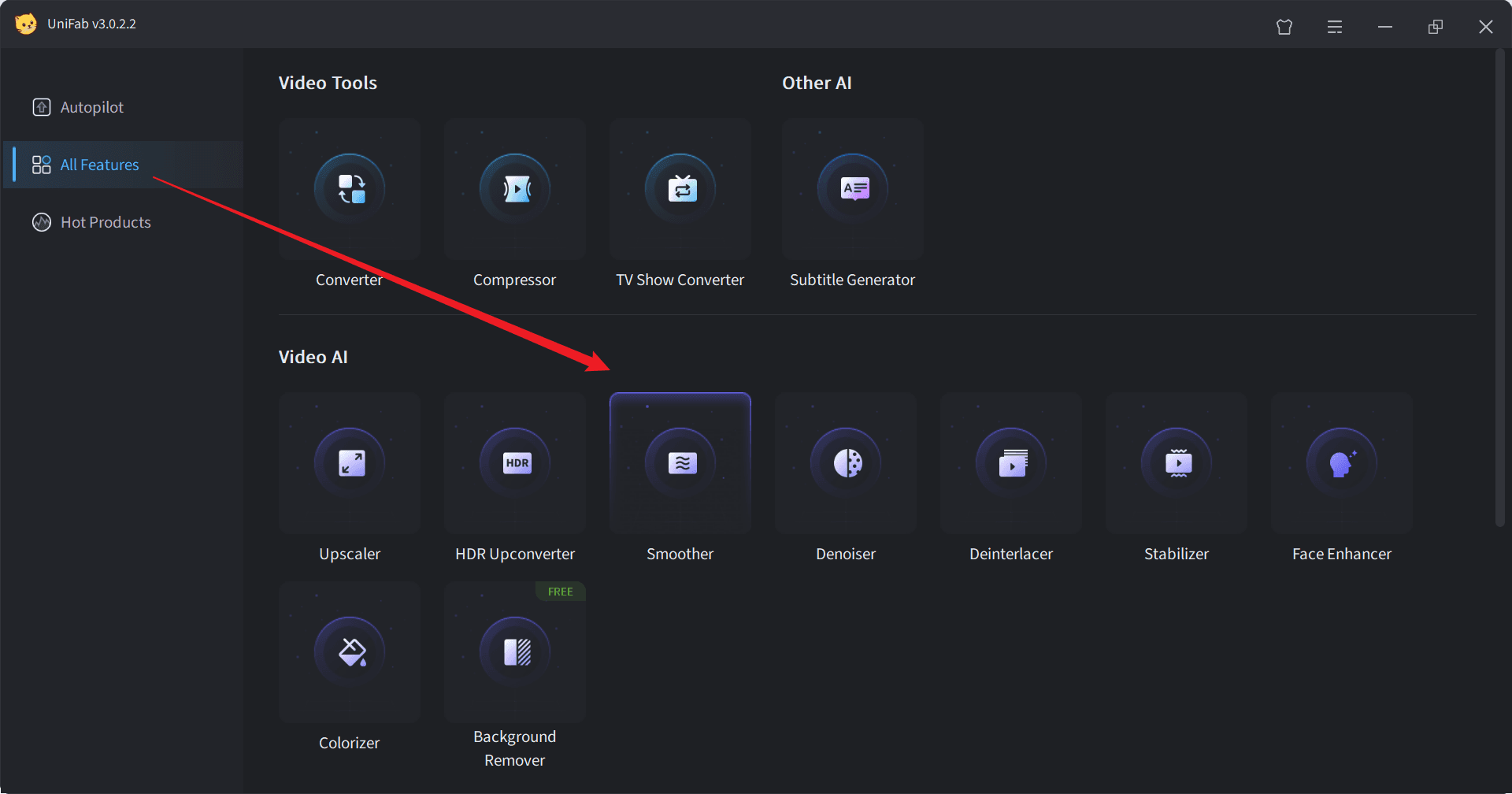 how to slow down video with unifab - step1