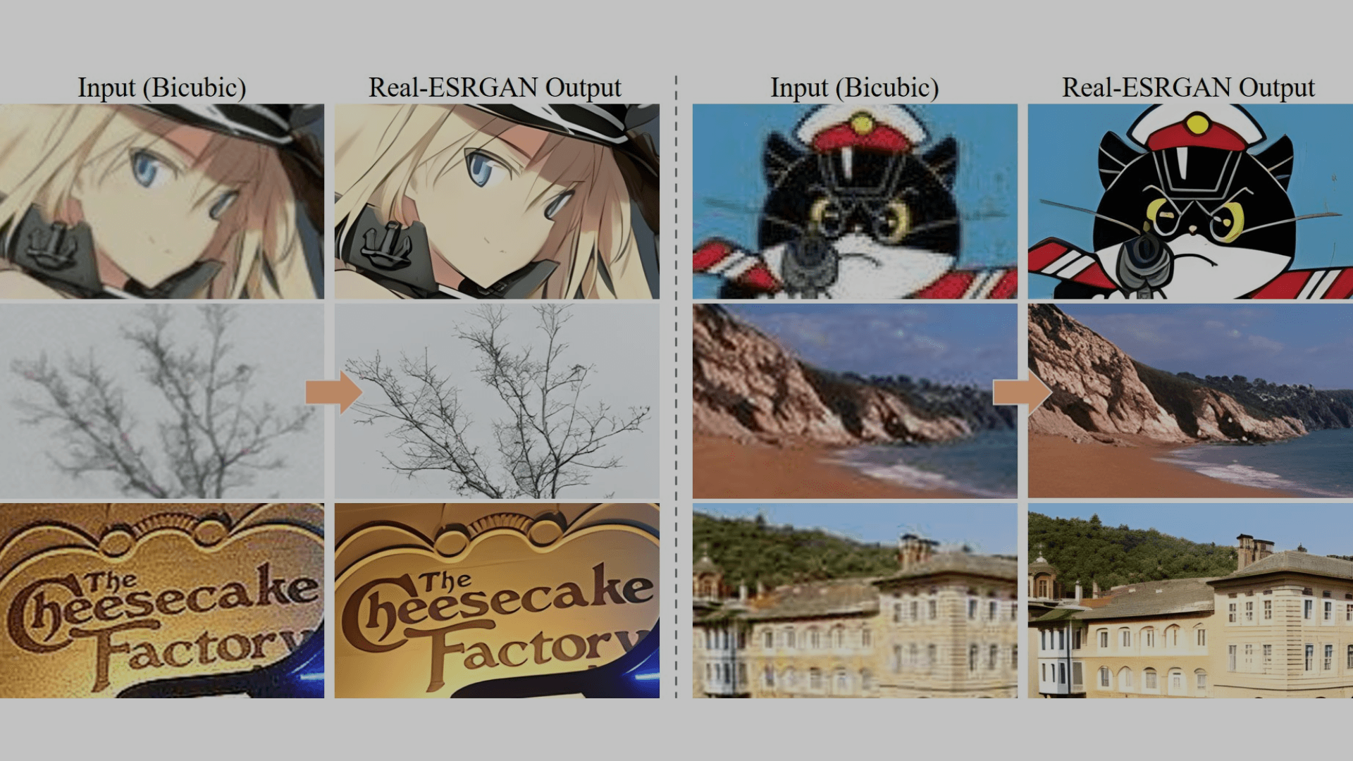 ESRGAN upscaling effect on animation video