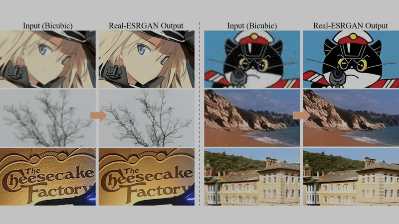 ESRGAN upscaling effect on animation video