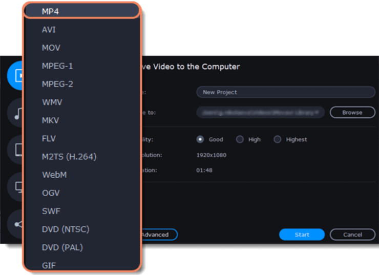 movavi file menu