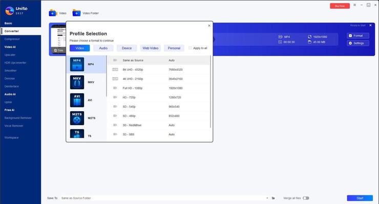 unifab mov to mp4 converter