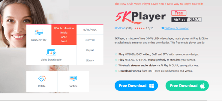 5KPlayer interface