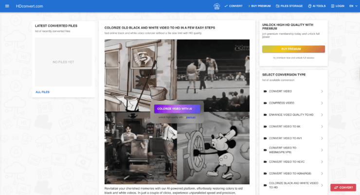 colorize video online free with hdconvert