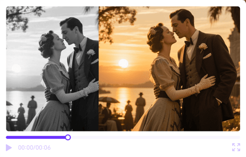 sunset scene colorization
