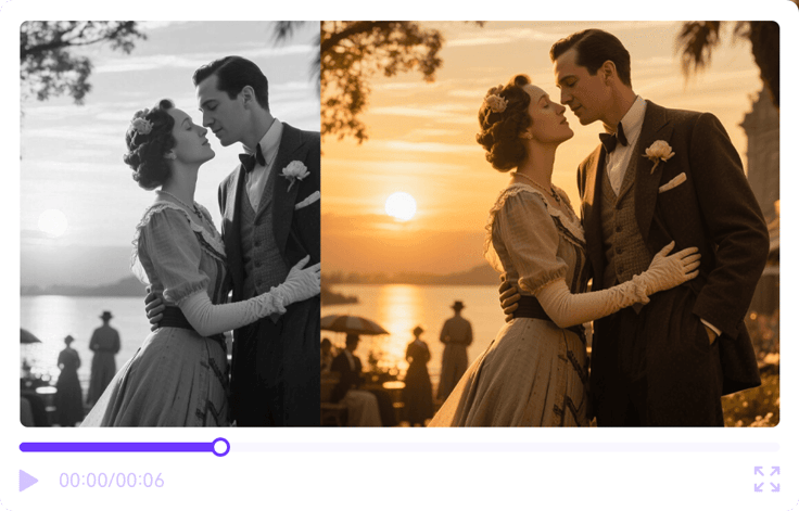 sunset scene colorization