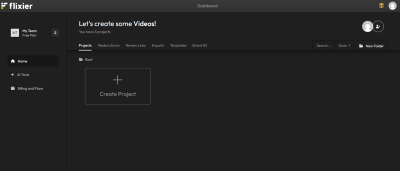 flixier video editor workspace