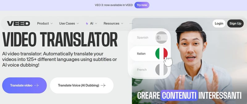 Veed ai video translator