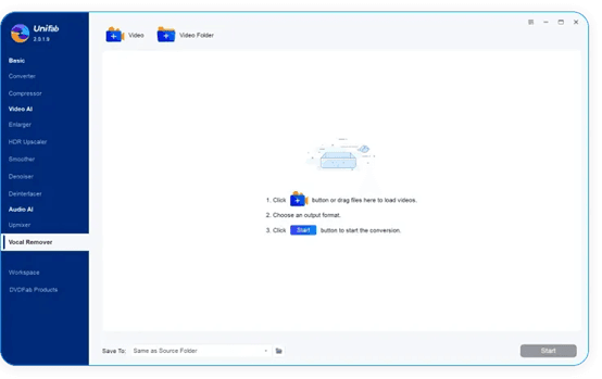 unifab ai vocal remover-step1
