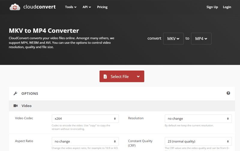 cloudconvert mkv to mp4 converter