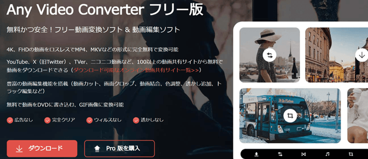 動画変換ソフト：Any Video Converter