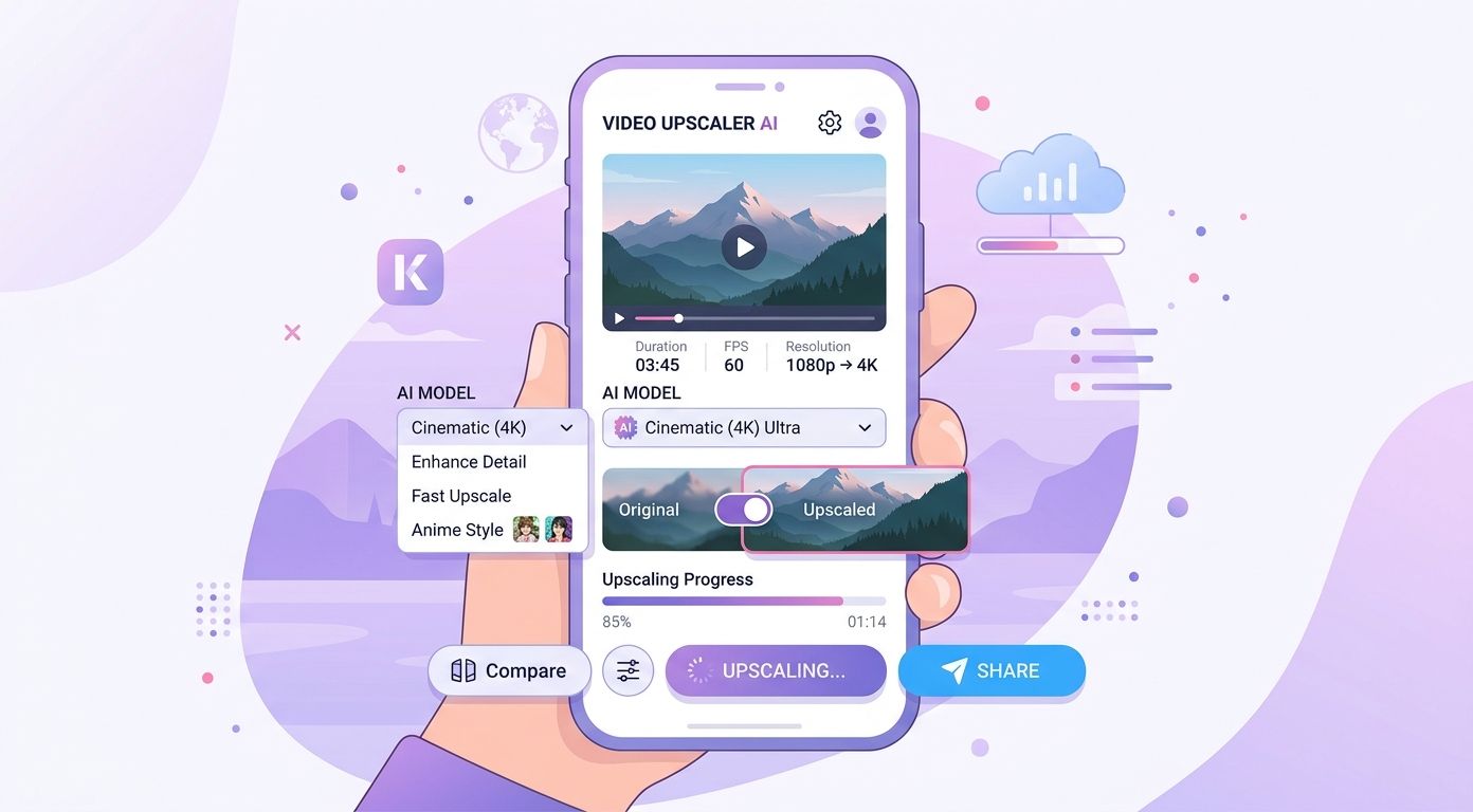 Video-Upscaler-Apps im mobilen Vergleich nach Export und Datenfluss