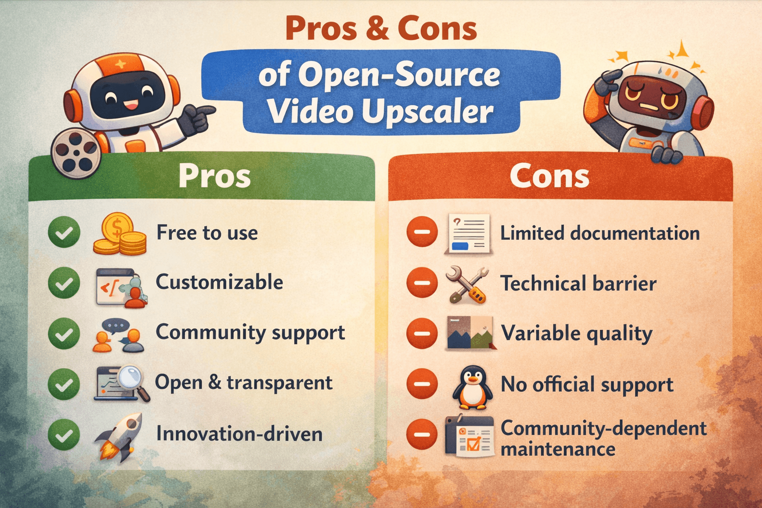 Open Source Video Upscaler Vorteile und Grenzen bei Datenschutz Lizenz und Setup