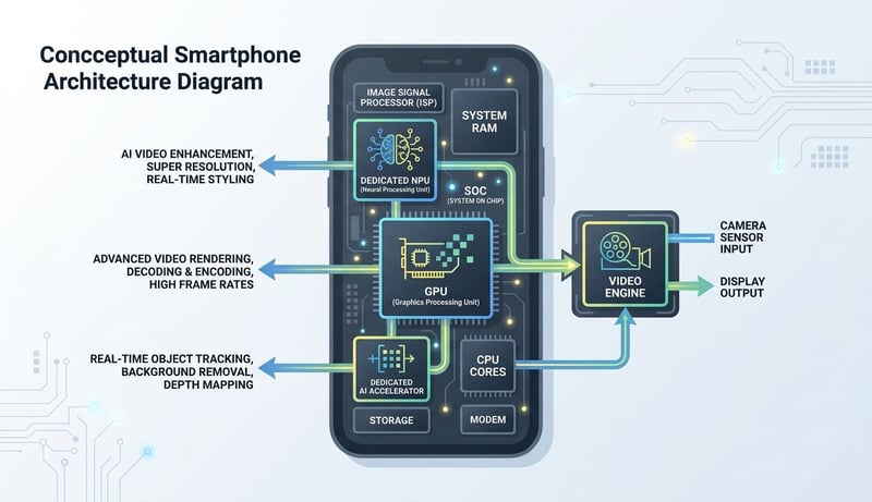 Konzept Smartphone NPU Hardware