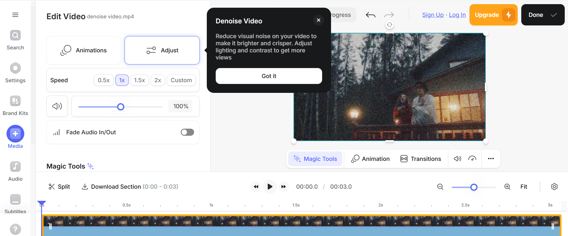 veed.io-remove grain from video-step2