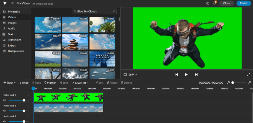 how to use green screen on wevideo-step2