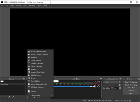 obs screen recorder-step2