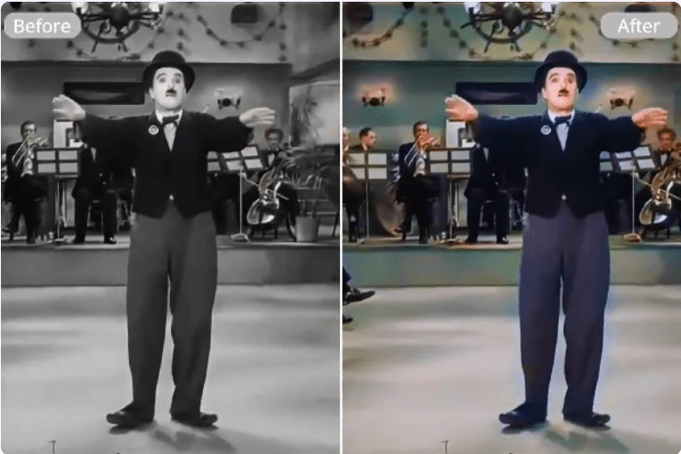 improve old movie by colorization