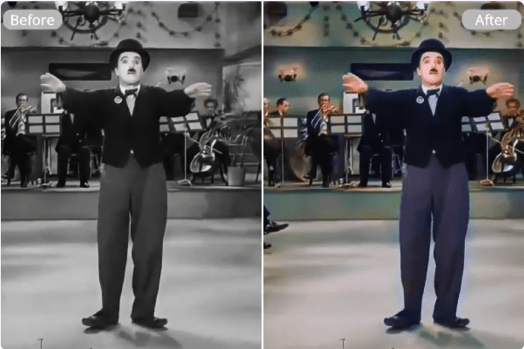 improve old movie by colorization