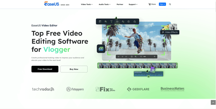 EaseUs Video Editor interface