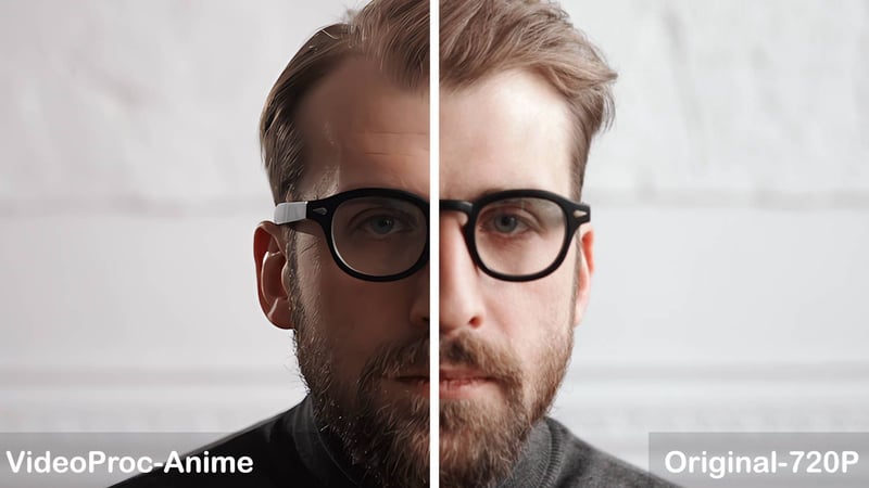 Comparison of Before and After Processing with VideoProc - Anime Model