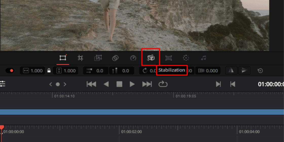 how to stabilize video in davinci resolve - step2