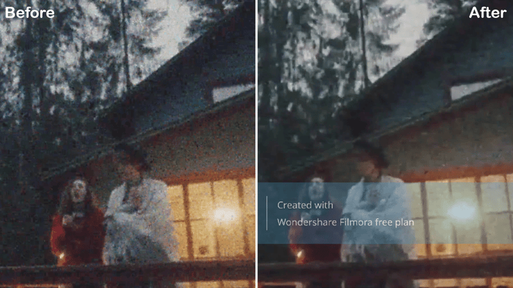 filmora denoise video performance