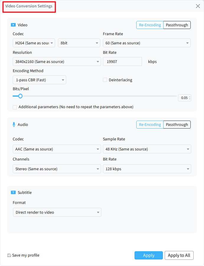 convert mkv to mp4 - step 4