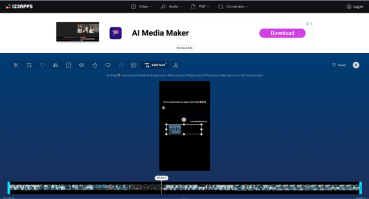 How to Add Text to Video Online - step 2