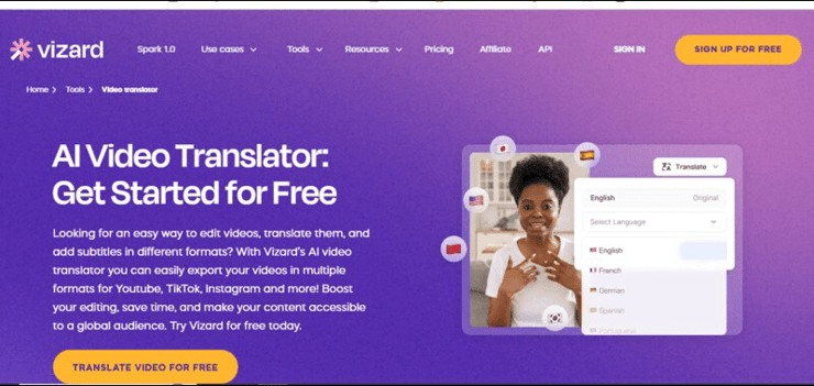 Vizard AI Video Translator