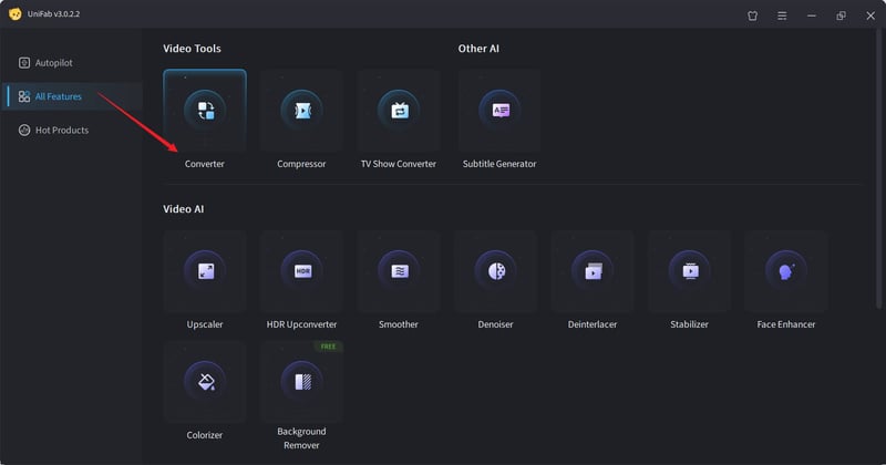 how to brighten a video with unifab converter - step1