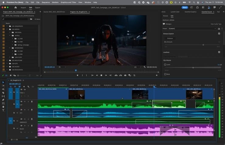 Adobe Premiere Pro interface