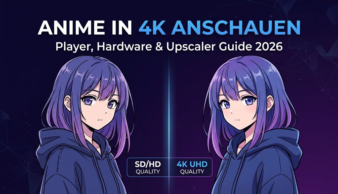 Anime in 4K anschauen 2026: Stream, Echtzeit oder KI-Upscale