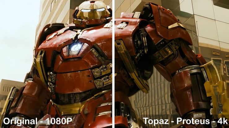 topaz video ai のproteusモデルの効果