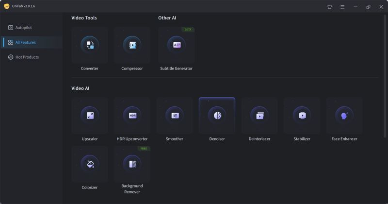 how to denoise video with unifab - Step1