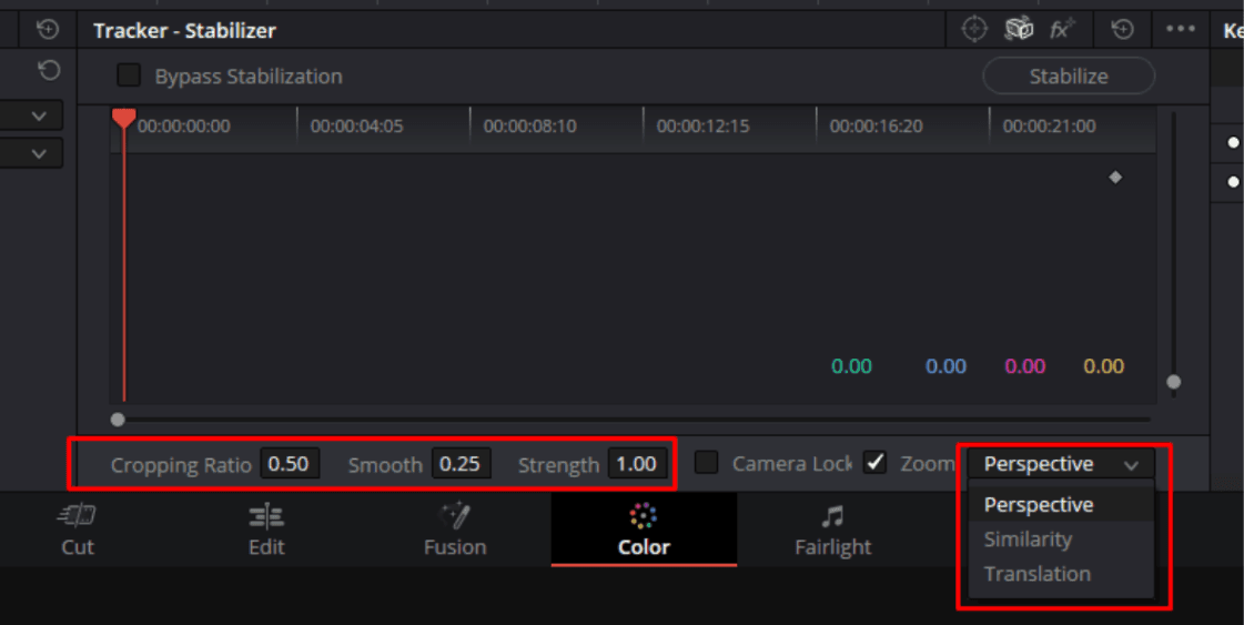 stabilize video davinci resolve - step4